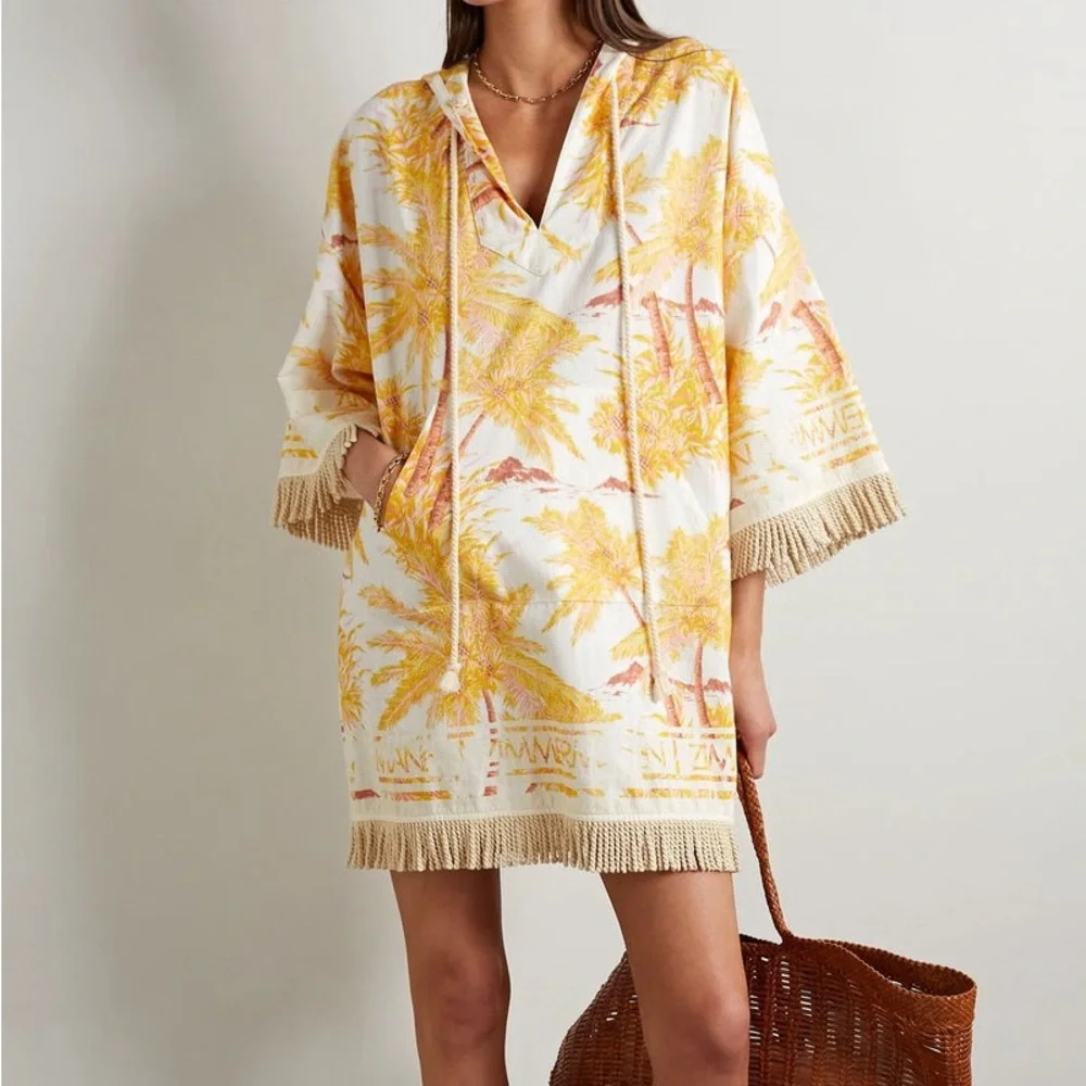 zimmermann cira hooded midi dress yellow jacket New! Size 2 - Picture 2 of 6